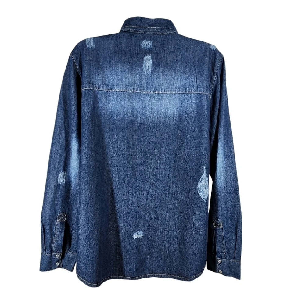 HIGHWAY JEANS PEARL SNAP DENIM SHIRT